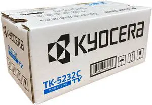KYOCERA TK-5232C Cyan Toner Cartridge for P5021cdw and M5521cdw Model Laser Printers (1T02R9CUSV)