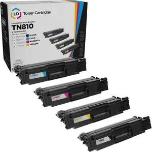 LD Products Compatible Toner Cartridge for Brother TN810 Set of 4 (BK, C, M, Y) Standard Yield for use in Printers HL-L9410CDN HL-L9430CDN HL-L9470CDN HL-EX470W