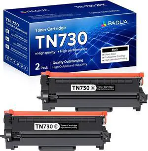 Ennovor TN-730 TN730 Toner Cartridge Replacement for Brother TN730 DCP-L2550DW HL-L2350DW HL-L2370DW HL-L2390DW HL-L2395DW MFC-L2710DW MFC-L2750DW Printer(Black,2 Pack)