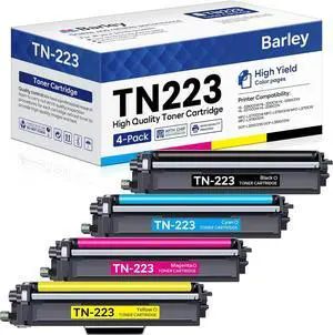 Ennovor TN223 TN-223BK/C/M/Y Toner Cartridge 4 Pack Compatible TN223 4PK TN-223BK/C/M/Y Ink Cartridges Replacement for Brother TN223 Black Cyan Magenta Yellow Toner Cartridges Set: TN2234PK.