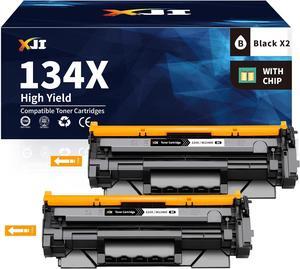 Ennovor XJI 134X(with Chip) 2 Pack High Yield Compatible Toner Cartridges Replacement for HP 134 X A W1340X 134A W1340A, for Laser Jet M209dw MFP M234dw M234sdn M234sdw Printer Ink Black