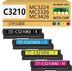 Ennovor C3210 Toner Cartridges 4 Pack (with Chip) Compatible with Lexmark C3210C0 C3210K0 C3210M0 C3210Y0 Toner Cartridges for C3224 C3326 MC3224 MC3326 Printer