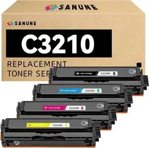 Ennovor C3210 Toner Cartridges 4 Pack (with Chip) Replacement for Lexmark C3210C0 C3210K0 C3210M0 C3210Y0 Toner Cartridge for Lexmark C3224 C3326 C3426 MC3224 MC3326 MC3426 Printer Ink