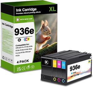 Ennovor High Capacity 936 Ink Cartridges 936e Ink Cartridge [with New Chip] Replacement for Officejet Pro 9110b 9125e 9135e 9128e 9130b Wide Format 9730e Officejet 9122e Printer(4-Pack)