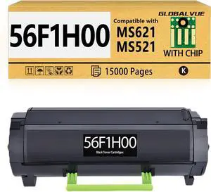 Ennovor 56F1H00 (15000 Pages) Toner Cartridges (with Chip) Compatible with Lexmark 56F1H00 Toner Cartridges for MS321, MS421, MS521, MS621, MS622, MX321, MX421, MX521, MX522, MX622 Laser Printer