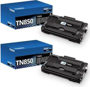 Ennovor TN850 2-Pack High Yield Toner Cartridge Compatible for Brother TN850 TN-850 Toner Cartridges for Brother HL-L6200dw HL-L5200dw MFC-L5850dw MFC-L5700dw MFC-L5900dw MFC-L6800dw Printer Black Ink