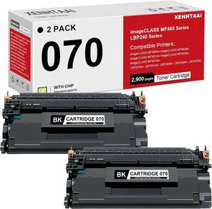 Ennovor Compatible 070 Black Toner Cartridge CRG070 CRG-070 Toner Cartridge Compatible for Canon imageCLASS MF465dw MF462dw LBP247dw LBP247dw Printers (2,900 Pages 2 Pack)