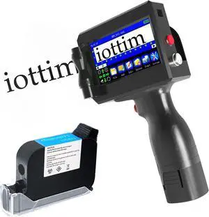 Ennovor Upgrade Handheld Inkjet Printer, Ink Jet Printer for Text QRCode Barcode Date Time Logo Batch Number Print on Metal Wood Glass Cloth Carton Plastic (Handheld Inkjet Printer)