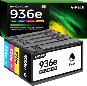 Ennovor 936e 936XL High Yield Ink Cartridges with Chip Combo 4-Pack Replacement for HP 936 936e Ink Works with HP OfficeJet Pro 9125e 9135e 9110b 9128e 9130b 9122e 9120e Wide Format 9730e Printers