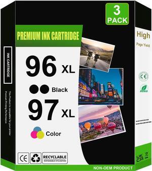 Ennovor 96 97 Ink Cartridge Compatilbe for Deskjet 6540 6940 5940 6840 6988 6980 9800 Officejet 7210 7310 7410 Photosmart 8030 8050 Printers (3 Pack)