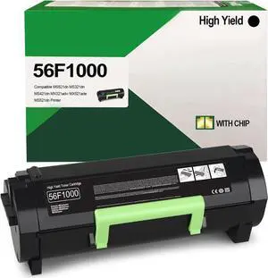 Ennovor 56F000G 56F1000 Black Toner Cartridge Compatible with Lexmark 56F1000 Toner Cartridge Use for Lexmark MS621dn MS321dn MS421dn MX321adw MX521ade MS521dn Printer