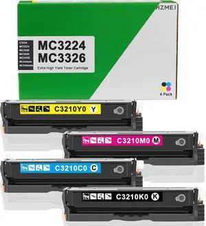 Ennovor High Yield MC3224 MC3326 Toner Cartridge C3210K0 C3210C0 C3210M0 C3210Y0 Toner Replacement for Lexmark C3224 MC3224 MC3326 MC3426 MC3426i MC3426adw MC3326adwe Series Printer