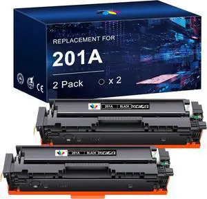Ennovor 201A Black Toner Replacement for HP 201A CF400A 201X for Color Laserjet Pro MFP M277dw M252dw M277c6 M252 M277 Printer(2 Black)