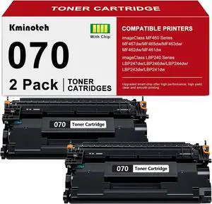 Ennovor 070 Toner Cartridge Compatible for Canon 070 Toner Cartridge Compatible for Canon imageCLASS MF465dw MF462dw LBP246dw LBP247dw Printer (2 Pack)