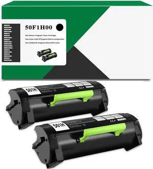 Ennovor 50F1H00 501H Toner Cartridge 2 Black Compatible Replacement for Lexmark 501H 50F1000 for MS310dn MS312 MS410dn MS510dn MS610dn MS312dn MS315dn MS415dn