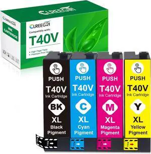 Ennovor Remanufactured T40V Ink Cartridge T40V120 T40V220 T40V320 T40V420 Compatible with SureColor T2170 T3170 T3170M T5170 T5170M Printer (4 Pack, Black Cyan Magenta Yellow)