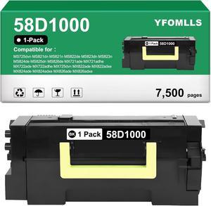 Ennovor 58D1000 Toner Cartridge Compatible for Lexmark 58D1000 for MS725 MS821 MS822 MS823 MS824 MS825 MS826 MX721 MX722 MX725 MX822 MX824 MX826 Printers(1 Pack,7,500 Pages)