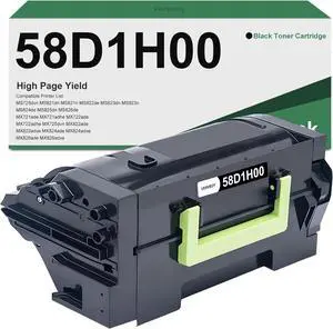 Ennovor Remanufactured 58D1H00 Black High-Yield Toner Cartridge Replacement for Lexmark 58D1H00 Toner Cartridge for MS725 MS821 MS823 MS825 MS826 MX721 MX722 MX822 MX824 Printer (1-Pack, Black)