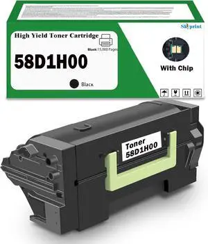 Ennovor 58D1H00 Black High Yield Toner Cartridge (15,000 Pages) Compatible Lexmark 58D1H00 58D0HA0 58D0H0G 58D1H0E Toner Use for MS725 MS821 MS822 MS823 MS824 MS825 MS826 MX721 MX722 MX725 MX822 MX824