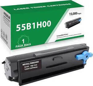 Ennovor 55B1H00 Toner Cartridges Black High Yield 15,000 Pages Compatible for Lexmark MS331dn MX431adw MX331adn MS431dw MS431dn MX431adn MX432adwe Printer