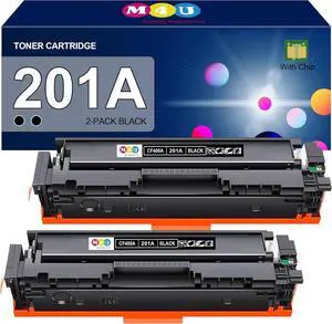 Ennovor 201A Black Toner Cartridges(with Chip) Comaptible with 201A CF400A Toner Cartridges, Works for Color Pro MFP M277dw M277c6 M252dw M252n M252 M277 M277n Ink Printer (Black, 2-Pack)