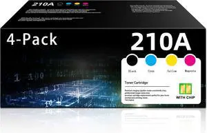 Ennovor 210A Toner Cartridges 4-Pack (with Chip) : Replacement for 210A Toner Cartridges Color Pro MFP 4301fdw 4301fdn 4301dw Color Pro 4201dw 4201dn Printer
