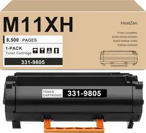 Ennovor M11XH Black Toner Cartridge B2360 331-9805 Toner Cartridge High Yield Replacement for Dell B2360 B2360d B2360dn B3460 B3460dn B3465 B3465dn B3465dnf Printer Ink, 1-Pack, 8,500 Pages