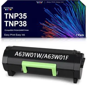 Ennovor Compatible TNP35 TNP-35 TNP38 TNP-38 Toner Cartridge Replacement for Konica Minolta TNP35 TNP-35 TNP38 TNP-38 A63W01W A63W01F Bizhub 4000P High Yield Printer Series.22,500 Pages