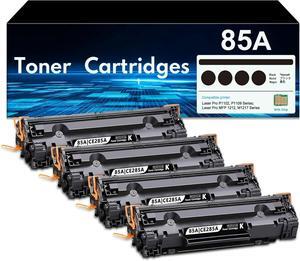 Ennovor 85A Black Toner Cartridges 4 Pack, CE285A 85A Ink Cartridge Replacement for HP 85A Toner Cartridge Works with Laser Pro P1102w P1102 P1109W M1217nfw M1212 M1212nf M1217 MFP Series Printer