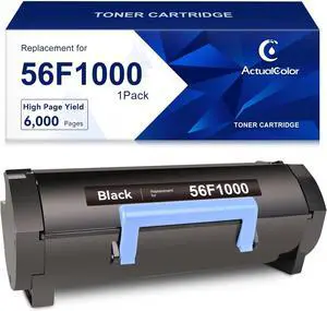 Ennovor 56F1000 Black Toner Remanufactured Lexmark 56F1000 High Yield Black Toner for MS32 MS421 MS521 MS621 MS622 MX321 MX421 MX521 MX522 MX622 Laser Printer (6,000 Pages, 1 Pack)