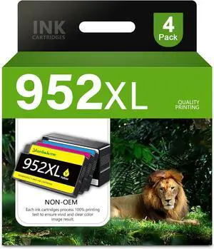 Ennovor 952XL Ink Cartridges Combo Pack High Yield 4-Pack Premium Replacement for HP 952XL 952 Works with OfficeJet Pro 8710, 8715, 8720, 8702, 8210, 7740 Printers(Black/Cyan/Magenta/Yellow)