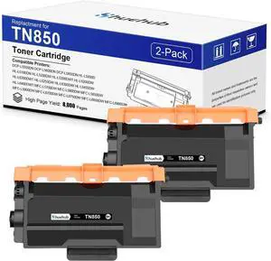 Ennovor TN850 High-Yield Black Toner Cartridge Twin Pack Replactment for Brother TN-850 TN850 Toner for HL-L5200DW HL-L6200DW MFC-L5700DW MFC-L5800DW MFC-L5850DW MFC-L5900DW MFC-L6800DW Printer