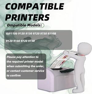 Ennovor Compatible for HP 938 938XL Ink Cartridges for HP 938 officejet pro 9110B 9120 9130 9720 9730 Printer,Black+Color