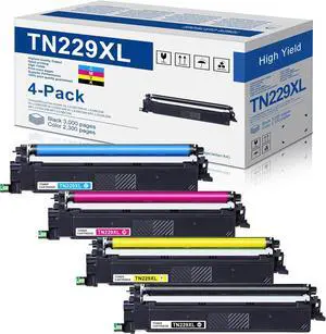 Ennovor TN229XL Toner Cartridges 4 Pack Replacement for Brother TN-229XL TN229 for MFC-L3720CDW MFC-L3780CDW HL-L3220CDW HL-L3280CDW HL-L3300CDW Printer (TN229XLBK/C/M/Y, TN-229)