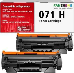 Ennovor High-Capacity 071H Toner Cartridge (2500 Pages) - Replacement for Canon 071/071H - Compatible with imageCLASS LBP121/LBP122/LBP122dw & MF270/MF272/MF273/MF275 Series Printers (2 Pack)