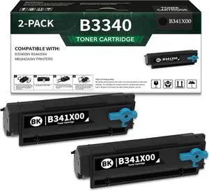 Ennovor 2 Pack B3340 B341X00 High Yield Remanufactured Toner Cartridge Compatible for Lexmark B3340dw(29S0250) B3442dw(29S0300) MB3442adw(29S0350) Printer (6,800 Page Yield)