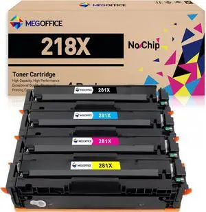 Ennovor Compatible Toner Cartridge Replacement for HP 218X High Yield Toner Cartridge (No Chip) W2180X 218A W2180A for HP Color Laserjet Pro 3201DW MFP 3301FDW 3301SDW (Black, Cyan, Yellow, Magenta)