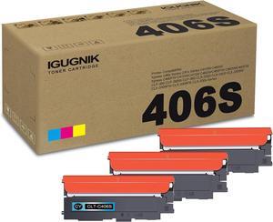 Ennovor 3 Pack CLT-C406S M406S Y406S C/M/Y Toner Cartridge Replacement for Samsung CLT-406S Work with Xpress C46x Series C41x Series C410W C460W C460FW C412W/C413W C462W/C462FW C463W/C463FW |CLT-406S