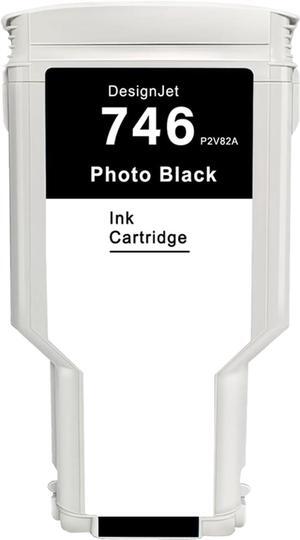 Ennovor 746 Ink Cartridge HP 746 Photo Black P2V82A Replacement DesignJet Z6 DesignJet Z9+ Large Format Printer 300ml 1-Pack