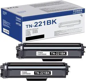 Ennovor TN221BK TN221 Toner Cartridge TN-221 Black Replacement for Brother TN221 Toner Cartridges TN-221BK TN 221 Work for MFC-9330CDW MFC-9340CDW MFC-9130CW HL-3140CW HL-3170CDW Printer TN221 2PK