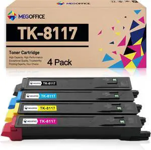 Ennovor Compatible Toner Cartridge Replacement for Kyocera TK8117 TK-8117 TK-8117K TK-8117C TK-8117M TK-8117Y 1T02P30US0 1T02P3CUS0 1T02P3BUS0 1T02P3AUS0 for ECOSYS M8124cidn M8130cidn (BCMY,4 Pack)