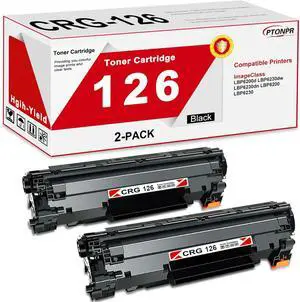 Ennovor 126 High-Yield Black Toner Cartridge 2-Pack Replacement for Canon 126 Toner Cartridge for ImageClass LBP6200d and LBP6230dw LBP-6230dn LBP-6230 Printers