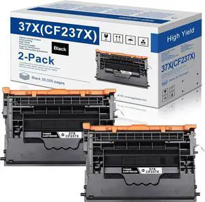 Ennovor 37X CF237X Toner Cartridge Replacement for HP 37X Black High Yield Toner Cartridge Works with Enterprise M608, M609 Series,Enterprise MFP M631, M632, M633 Series(2-Pack)