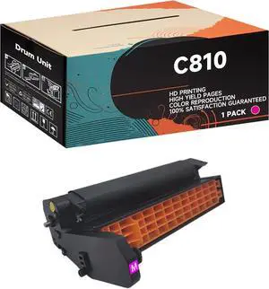 Ennovor LVVS C810 Drum Unit Compatible for Okidata OKI C810DN C830DN C860DN C801DNC821DN C830CDTN Printers, with Chip, High Yield 30000 Pages, Vivid Colors (1 Pack Magenta)