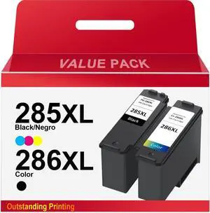 285XL 286XL Combo Pack Ink Cartridges Replacement for Canon Ink 285 286 PG-285XL CL-286XL Black Color Ink Cartridges for Canon PIXMA TS7720 TS7722 TR7820 Printer