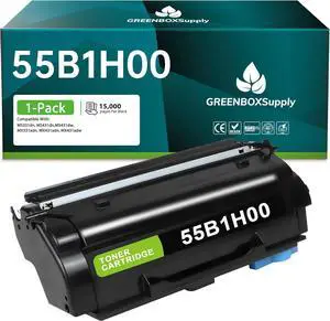 Ennovor 55B1H00 High Yield Toner Cartridge (15,000 Pages) Compatible for Lexmark MS331 MS431 MX331 MX431 MX432 Laser Printer Ink, 1 Pack 55B1H00 Black Toner Cartridge