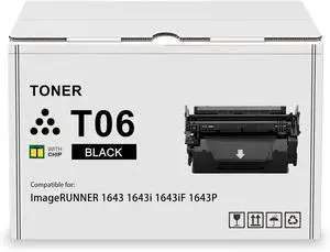 T06 Black Toner Cartridge Compatible Canon 3526C001AA Toner Replacement for Canon ImageRUNNER 1643 1643i 1643iF 1643P Printer(1-Pack)