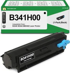 Ennovor B341H00 Toner Cartridge High Yield Compatible B341H00 Black Toner Cartridge (with New Chip) Replacement for Lexmark B341H00 B3340 B3442 MB3442 Laser Printer(Black,3000 Pages)