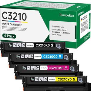 Ennovor C3224 C3210 Toner Cartridges [with Chip] 4-Color CMYK Replacement for Lexmark C3210K0 C3210C0 C3210M0 C3210Y0 Toner Cartridge for C3224 MC3426 MC3326 C3326 C3426 MC3224 Printer Ink