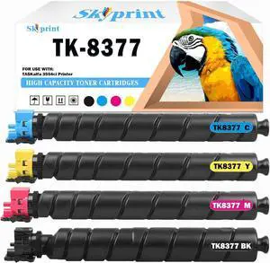 Ennovor TK-8377 TK8377 Toner Cartridge High Yield Compatible Kyocera TK-8377K TK-8377C TK-8377M TK-8377Y Toner use for TASKalfa 3554ci Printer (Black:30,000 Pages,Cyan Yellow Magenta:20,000 Pages)